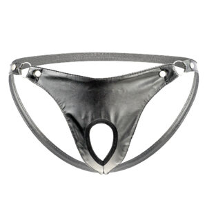 Metallic Silver O-Ring Men's Jockstrap