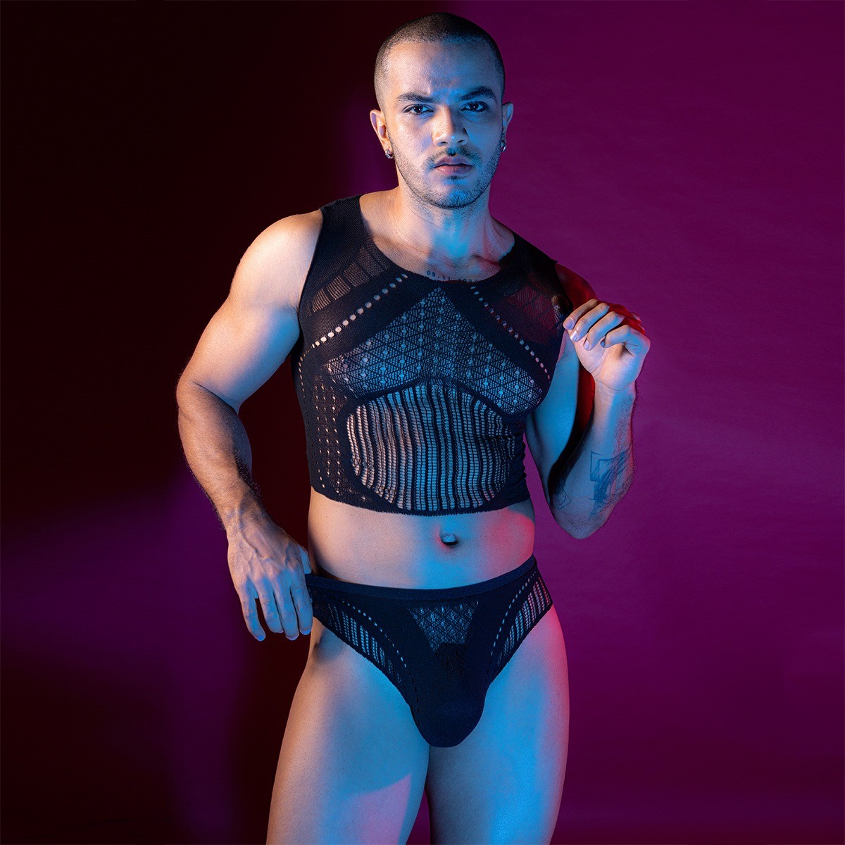 Men Men meshwear lingerie style AH-M025 for wholesale private label buyers
